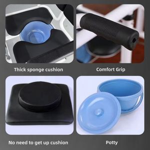 Sedia a Rotelle per Riabilitazione con Funzione di Sollevamento e Trasferimento, Attrezzatura di Sicurezza per il Bagno - Product Image 6