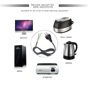 Cavo di alimentazione <span class=keywords><strong>Schuko</strong></span> CEE 7/17 250V 15A, con cavo in rame a estremità aperta spelata e stagnata per elettrodomestici e apparecchi industriali - Product Image 3