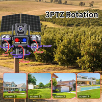 Goobsafe Zoom optique 10X 8MP 5 objectifs V380 Pro Caméra réseau solaire CCTV IP Alarme 4G solaire Batterie Vision nocturne