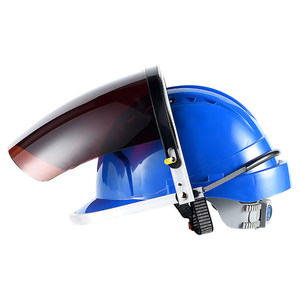 Casco de Soldadura con Protector Facial Integrado de Visión Completa, Material de PC para Protección en Obras de Construcción - Product Image 3