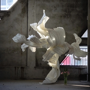 Nhân tạo trừu tượng tác phẩm nghệ thuật lớn vải trang trí cài đặt vải trang trí sơn cho khách sạn trang trí đám cưới - Product Image 1