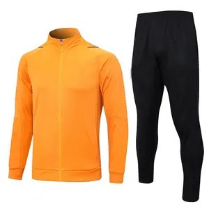 Nouveau kit d'équipe de football adulte de haute qualité costume de sport orange bon marché vêtements de sport maillot de football