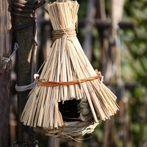 Handgemaakt Gras Geweven Nest-Creatief Lotusgras Kalebas Vogelhuisje Tuin Decor Huisdier Vogel Nest Gras Geweven Vogelnest - Product Image 1