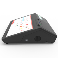 智能型号 11.6 或 12.5 英寸触摸屏 Android POS 系统，带 80 毫米收据打印机、自动切纸器和钱箱，适用于零售店