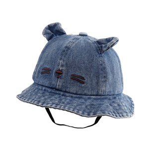2025 Denim chapeau pour bébés mode ours seau chapeaux printemps été enfants casquette enfant en bas âge Suncaps filles accessoires infantile trucs 1-3 ans - Product Image 5
