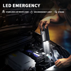 האחרון 4-in-1 רכב מגבר סוללה נטענת כוח אוויר צמיג משאבת אוויר הוביל משאבת אוויר אור חירום אור מתנפחים לאופנועים - Product Image 3