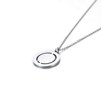Yiwu Aceon Velle Disque En Acier Inoxydable Dans La Rondelle Bord Uni Pour La Gravure Centre De Pierre De Naissance Ronde Lunette Disque Collier