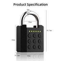Cadenas numérique sans clé Yagu en alliage de zinc avec bouton de sécurité et clé de rechange, serrure à code pour bagages