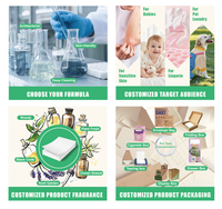 Feuilles de savon pour lave-vaisselle à base de plantes, marque privée, écologiques, biodégradables, bandes de détergent pour la vaisselle