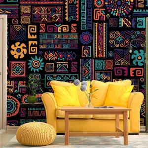 Peintures murales abstraites décoratives de <span class=keywords><strong>style</strong></span> <span class=keywords><strong>ethnique</strong></span>, <span class=keywords><strong>papier</strong></span> <span class=keywords><strong>peint</strong></span> 3D - Product Image 3