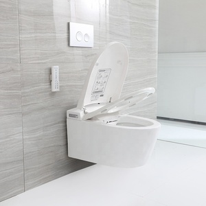 Bồn Cầu Điện Gắn Tường Nhà Tắm, Bồn Cầu Treo Tường Thông Minh Wc Màu Trắng Thông Minh Và Bát Treo Tường Bằng Sứ