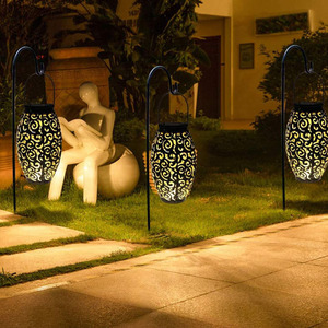 Solar Garden Lanterns <b>Led</b> <b>Light</b> Outdoor Waterproof Iron Art Decorative Lighting For Yard Patio Pathway - Product Image 1