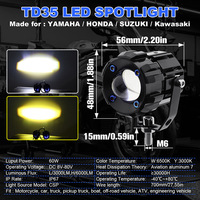 Mini projecteur lumineux anti-brouillard à Led 60W, 4x4, deux couleurs, lampe d'éclairage pour véhicule tout terrain, idéal pour la conduite