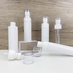 Fuyun PET Skincare Packaging 80/100/120/150ml White Plastic Mist Spray Toner <b>Bottle</b> Clear Round Lotion <b>Pump</b> <b>Bottle</b> - Product Image 3