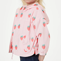Blouson bomber en jean pour petites filles avec fermeture éclair, protection UV, respirant, en coton