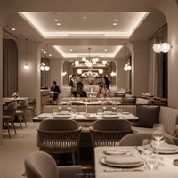 Approvisionnement centralisé de tables de restaurant modernes et luxueuses, chaises, tables à manger en marbre et mobilier de restauration commerciale
