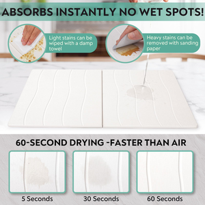 Tapis absorbant antidérapant en diatomite pour la vaisselle, idéal pour le séchage des assiettes et la protection des comptoirs et sols de cuisine - Product Image 2