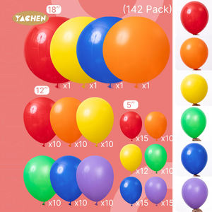 याचेन 142 पीसी रंगीन नीले हरे पीले रंग का नारंगी लेटेक्स गुब्बारे गार्लैंड आर्क किट - Product Image 2