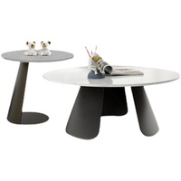 Vente chaude en gros carré rond noir marbre table café divers pieds en métal pour la maison chambre