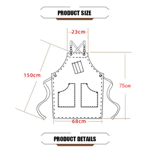 Tabliers sans manches réutilisables, durables, lavables et écologiques pour hommes et femmes, avec poches ajustables à la taille, pour chefs et serveurs, personnalisables avec logo - Product Image 6