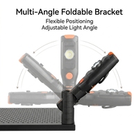Lampe de travail LED pliable rechargeable avec base magnétique, lampe d'inspection portable, conception économique