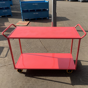 Carrello Industriale <span class=keywords><strong>a</strong></span> 2 Ripiani in Acciaio Resistente con 4 <span class=keywords><strong>Ruote</strong></span> <span class=keywords><strong>per</strong></span> Logistica e Movimentazione Materiali - Product Image 6