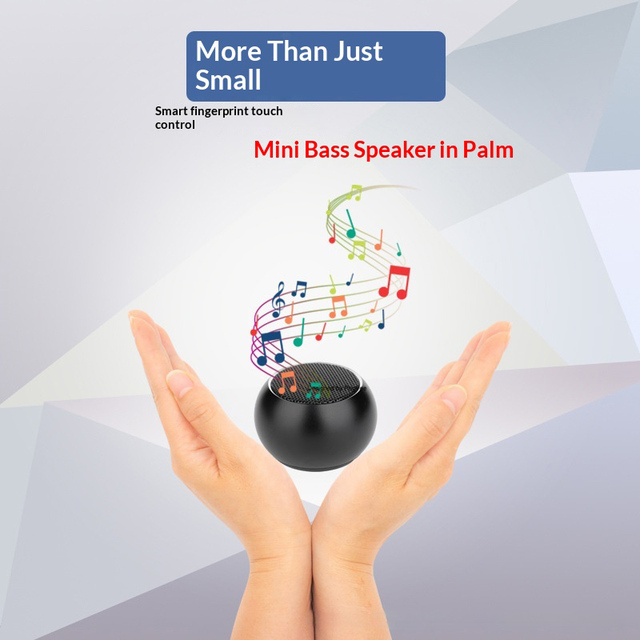 Portable Mini Metal Wireless Speaker with Voice Prompt Support TF Card Bluetooth Speaker