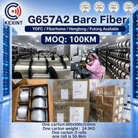 KEXINT Fibra Óptica Monomodo de Vidrio Desnudo de 0.25mm G657A2 G657A1 G652D, Bobina de 50.4KM