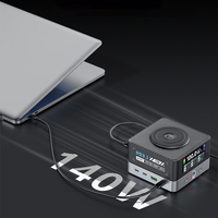 Cargador de Escritorio GaN de 200w - Carga Rápida Inteligente, Alta Potencia, Multi-puerto, Universal para Teléfonos y Tabletas