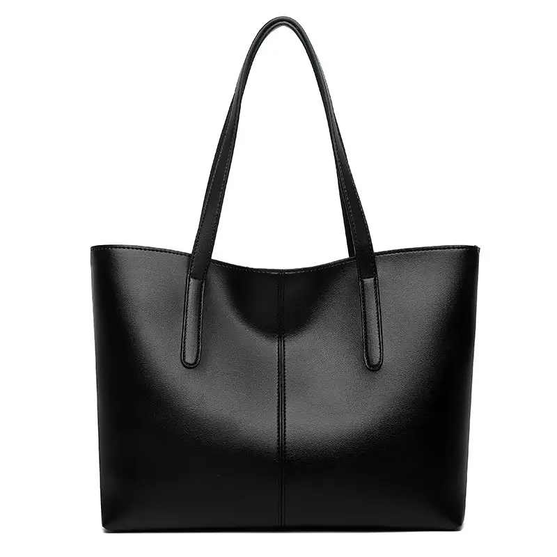 2021 디자이너 새로운 패션 유행 여성 럭셔리 큰 핸드백 도매 PU 가죽 대용량 숙녀 블랙 토트 핸드 가방