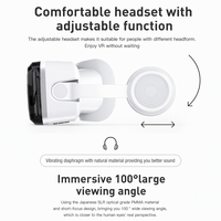 Expérience d'immersion audiovisuelle 3D, boîte VR, volume réglable, casque de réalité virtuelle, lunettes VR intelligentes avec iOS Android