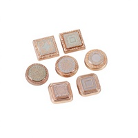 Boutons en métal rectangulaires en alliage de zinc haut de gamme avec logo personnalisé, écologiques, plaqués or antique pour manteaux et vestes de luxe
