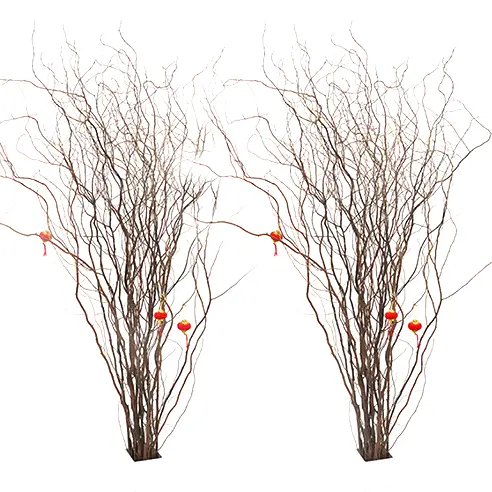 Tige de branche de saule frisée séchée naturelle, vraies branches de brindille décoratives, 45 pouces de longueur 115 cm