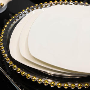 Plato blanco puro minimalista, vajilla de cerámica con esmalte casero, plato de pescado con fideos de arroz, plato de cena, venta al por mayor opcional - Product Image 4