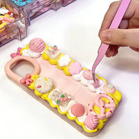 Kit d'artisanat pour enfants OEM Decoden, crème fouettée artificielle, colle, argile DIY avec sac en PVC pour cadeau d'anniversaire de fille et projets DIY