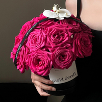Boîte à fleurs ronde écologique 12*12/15*16/18*20cm, mini seau à fleurs pour emballage de fleurs, fournitures pour fleuristes avec logo personnalisé