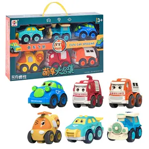 中国供应商工厂批发塑料玩具汽车摩擦卡通卡车玩具儿童