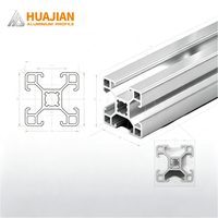 Profil Rangka T-Slot Aluminium Alloy Seri 6000 4040/4080 Anodized untuk Konstruksi Meja Kerja Industri dengan Fitur Heat Sink