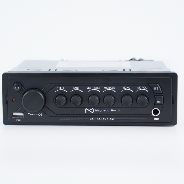 Single Din Truck Karaoke Amplifier with Bluetooth, 12V/24V Heavy Duty Truck Audio Stereo Player for Bus Coach