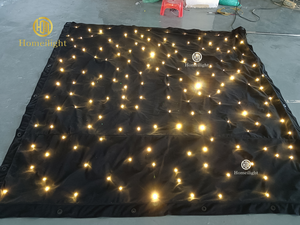 ฉากหลังไฟ LED สีขาวอบอุ่น ผ้าม่านดาวระยิบระยับสีทอง ไฟ LED สำหรับงานแต่งงาน ผ้าม่านเวทีสำหรับโบสถ์ - Product Image 1