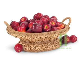 HNH Craft Best Water Hyacinth Storage Fruit Bowl Boho Decorative <b>Table</b> Top <b>Centre</b> <b>Piece</b> Handmade in Vietnam for Food Use - Product Image 1