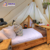 Yurte de camping en plein air, tente en toile de coton de haute qualité, tente cloche de luxe pour hôtel