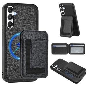 Custodia Magnetica Staccabile con Slot per Schede per Samsung <span class=keywords><strong>Galaxy</strong></span> A26 A56 A36 A16 <span class=keywords><strong>A6</strong></span> 4G M35 M55 5G M15, <span class=keywords><strong>Cover</strong></span> in Pelle con Ricarica Wireless - Product Image 5