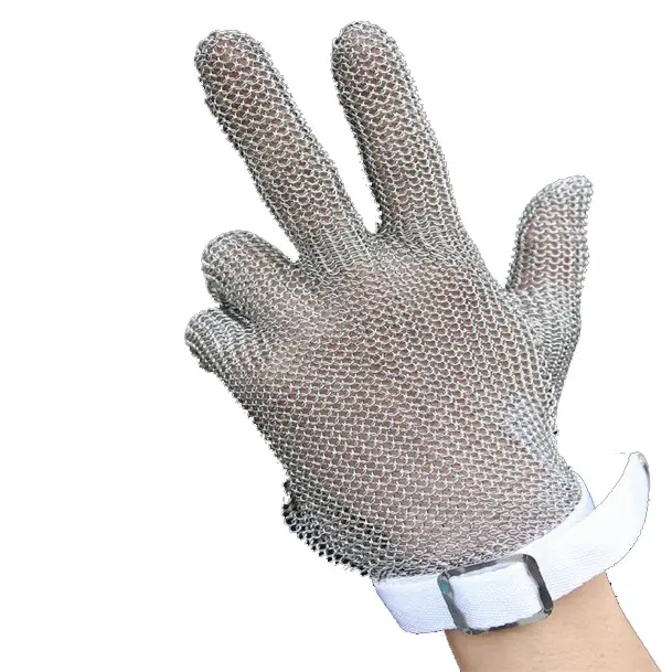 Edelstahl handschuhe Schnitt beständige Stahldraht geflecht Working Knuckle Butcher Gloves Auf Lager
