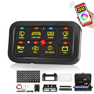 <b>RGB</b> 8 Button Switch Panel 12V Circuit <b>Control</b> Box For Car RV Retrofit Upgrade - Product Image 5