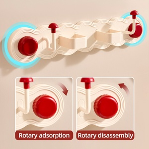 Punch-Free Suction Cup Comb Storage Rack Bathroom <b>Wall</b> Hanging Rack Plastic Hair Band Head Rope <b>Hook</b> Jewelry <b>Hook</b> Hair Ring - Product Image 2