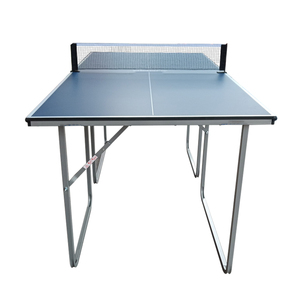 6FT Midsize Compact <strong>Foldable</strong> <strong>Table</strong> <strong>Tennis</strong> <strong>Table</strong> with MDF Material Blue Color Great for Small Spaces - Product Image 2