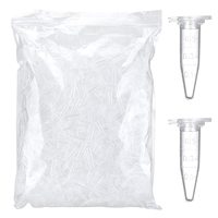 Fournisseur d'usine, tubes à centrifuger en plastique transparent de 1,5 ml, 500 pièces/sac, avec graduations, couvercle, fond conique, pour utilisation en laboratoire