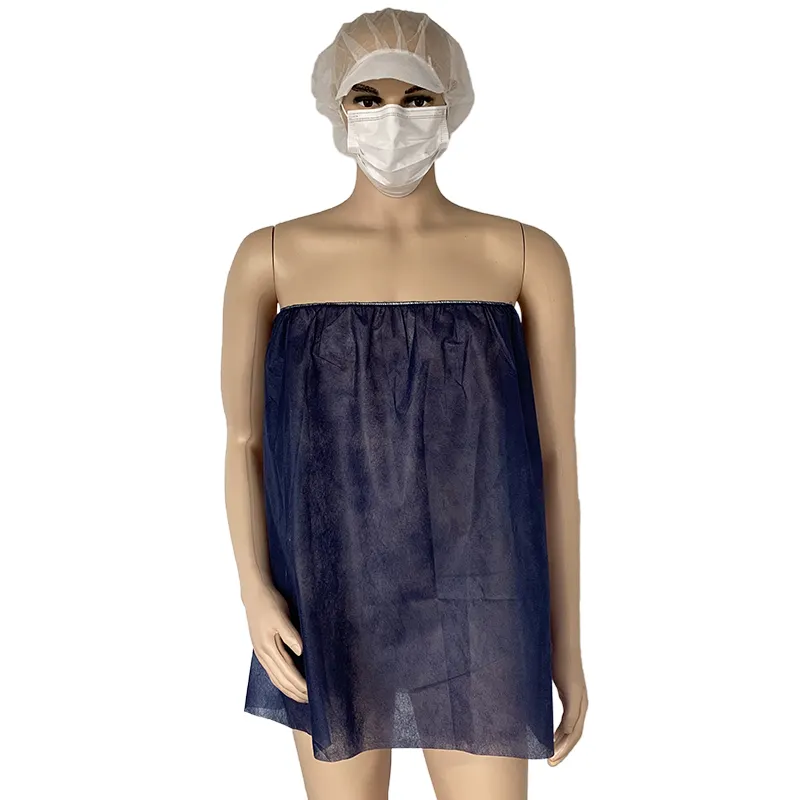 Einweg-Patienten kleid Krankenhaus kleider Einweg-Isolation Dunkelblauer Patienten bademantel