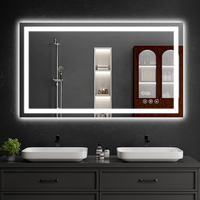 Espejo de Baño Moderno Iluminado de Fábrica, Espejo de Pared para Decoración del Hogar y Hoteles, Espejo de Baño con Sensor Inteligente y Retroiluminación